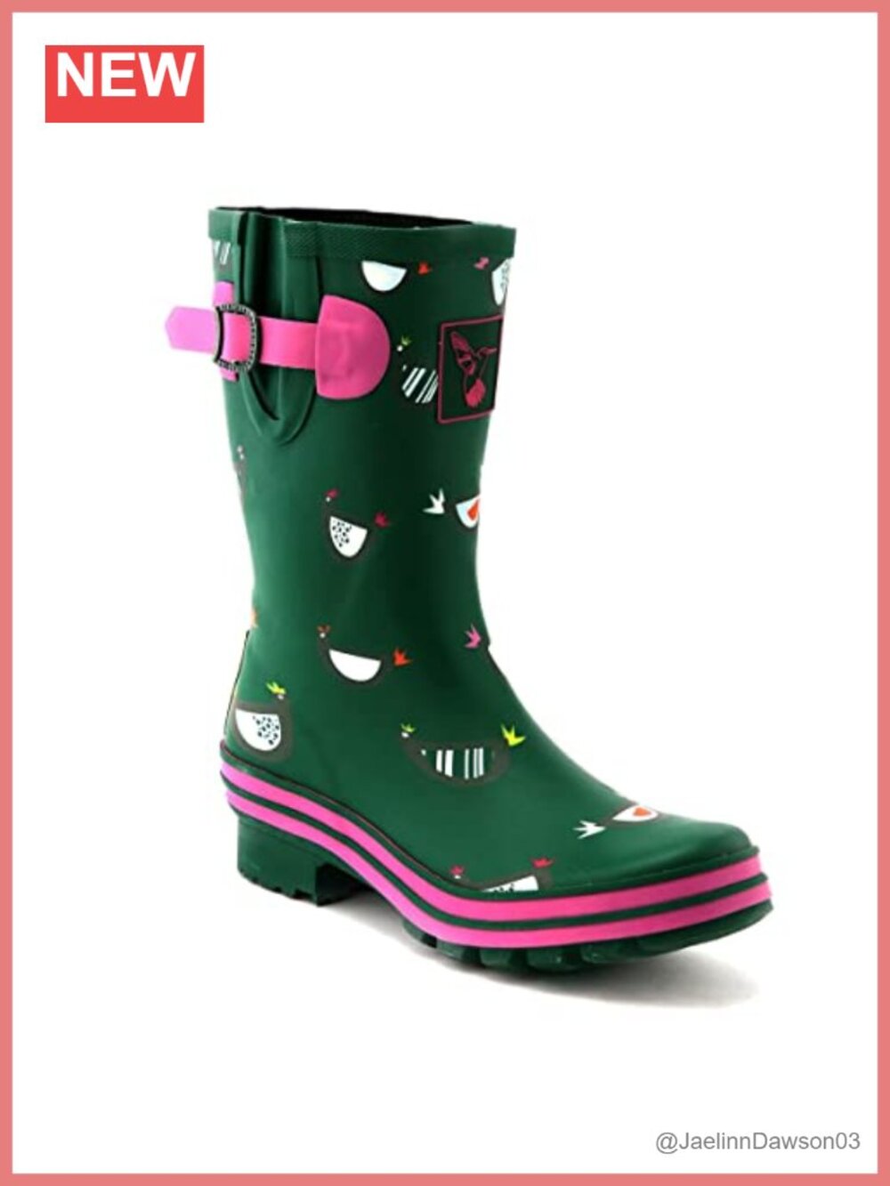 Mid-Calf Rain Boots Waterproof Garden Shoes UK